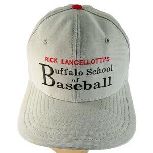 Rick Lancellotti Buffalo School of Baseball Cap Hat Gray Vintage New Era USA